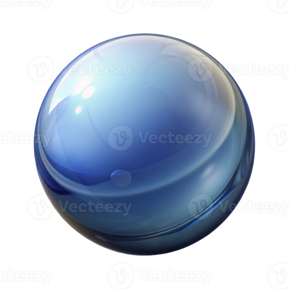 gorgeous acclaimed Hyper-specific professional render of a single glass marble Isolated cutout with Transparent Background png