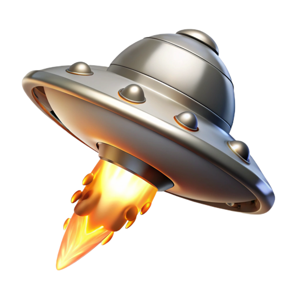 vibrant abstract A Sleek Silver Spaceship Piercing the original png