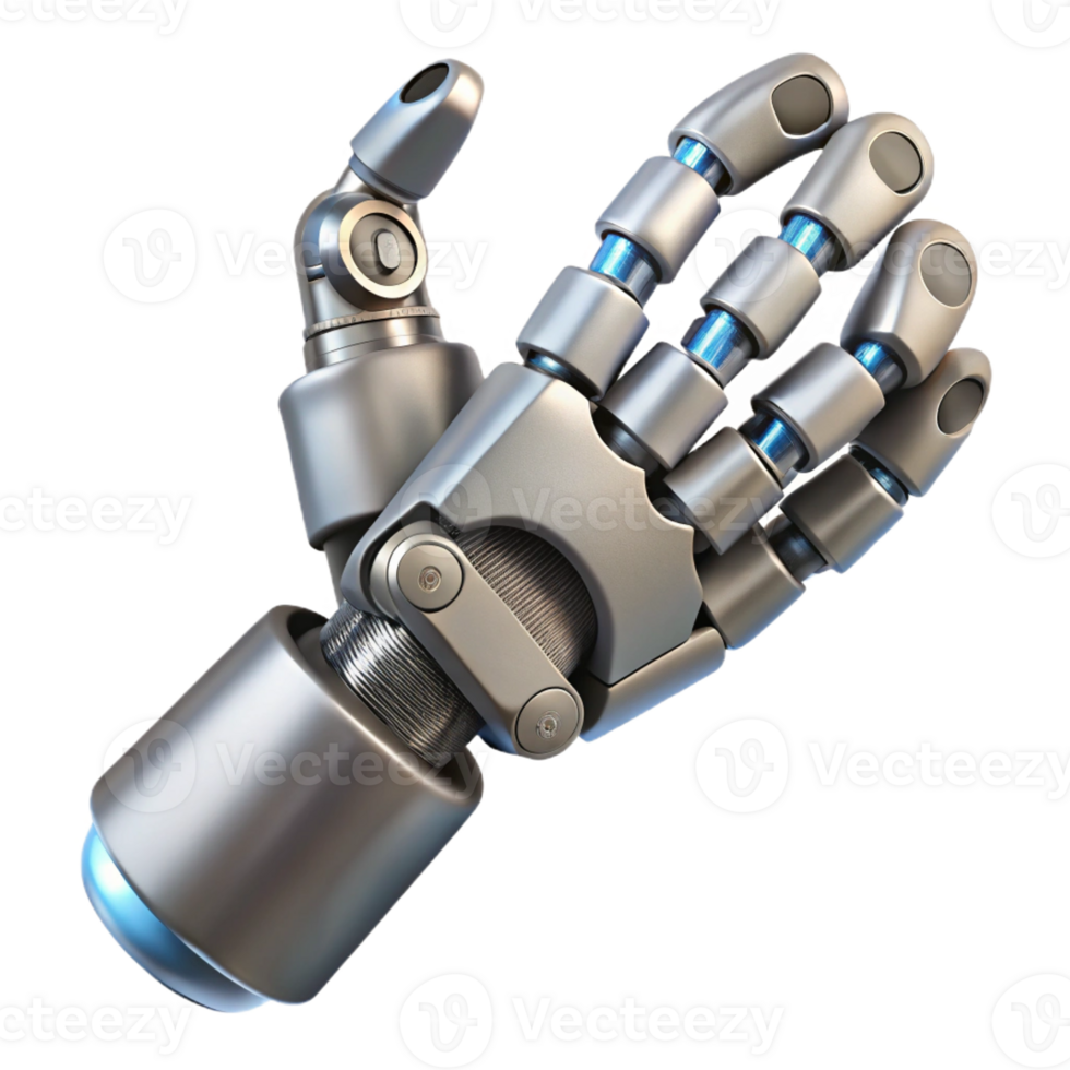 memorable urban Ultra-detailed, concept art style, isolated cutout of a cybernetic, robotic arm with exposed wiring with Transparent Background masterfully captured png