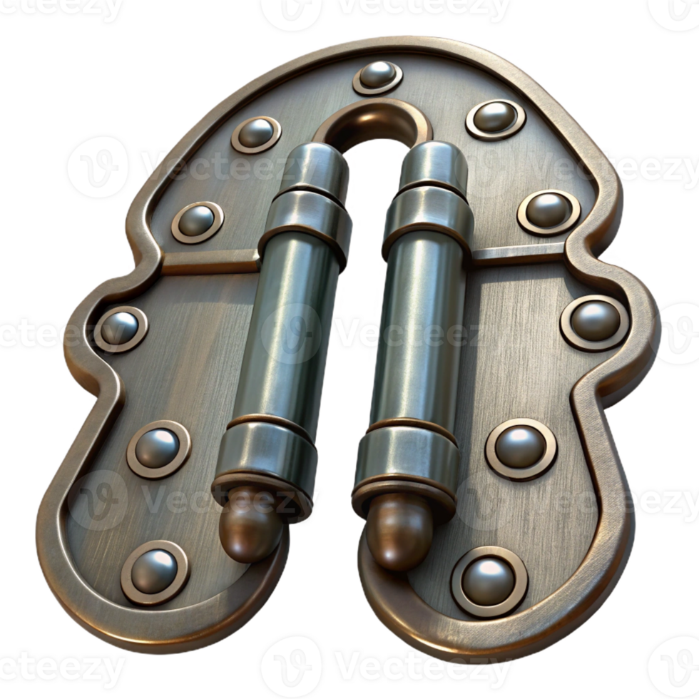 striking standout Window hinge, antique iron with Transparent Background png