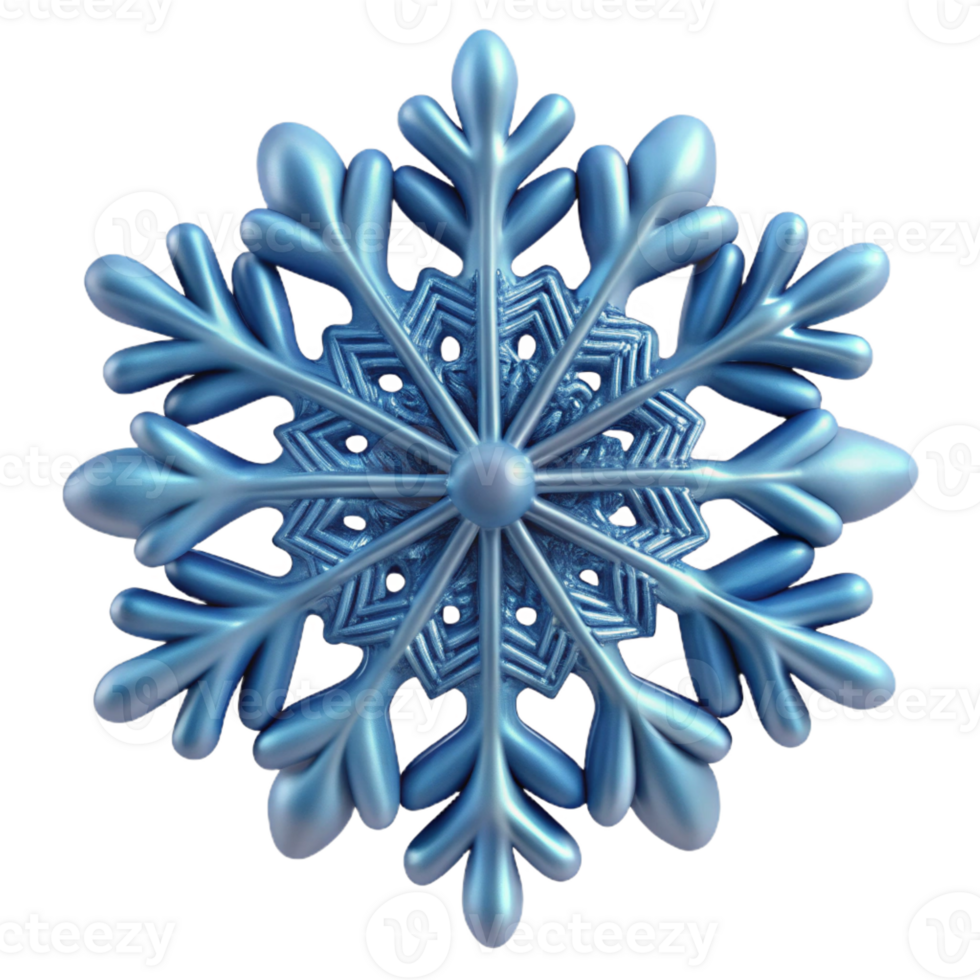 exquisite timeless A close-up of a snowflake, intricately detailed with Transparent Background png