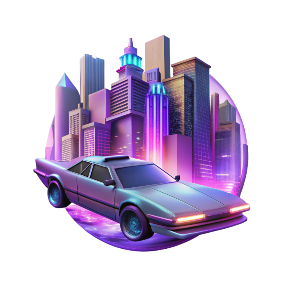 magnificent abstract A Futuristic Flying Car Weaving Through detailed png