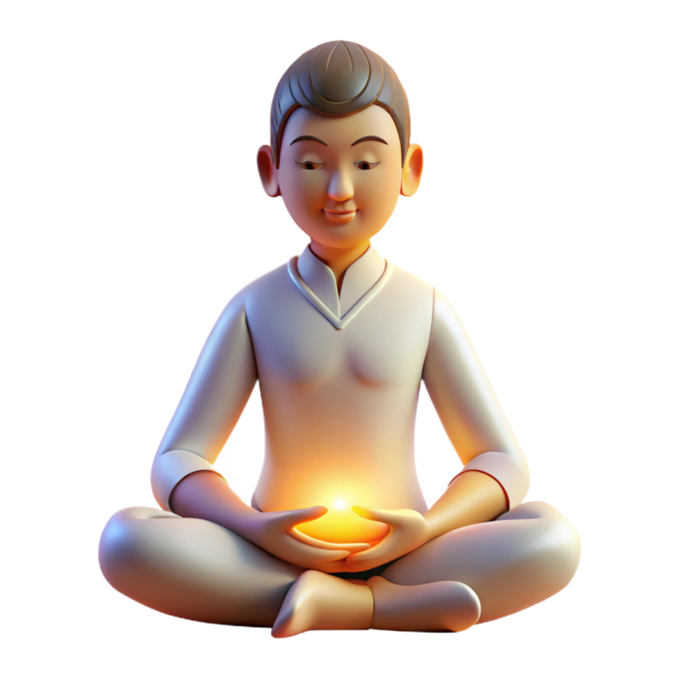 beautiful classic Portrait of a Person Meditating authentic png