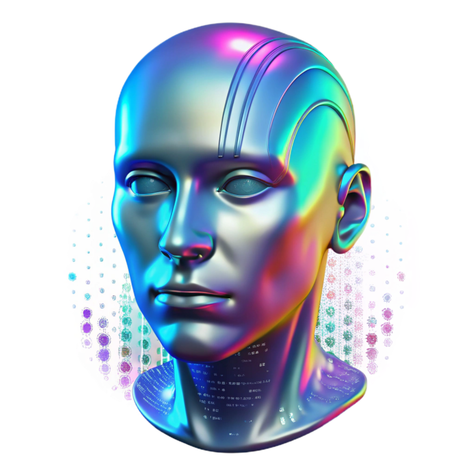 elegant creative A Holographic Projection of a Human Face genuine png