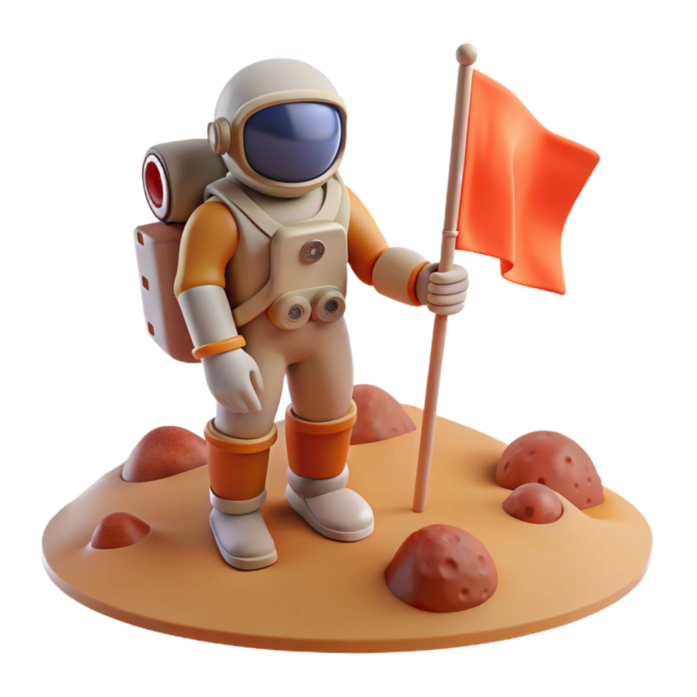 wonderful traditional A Lone Space Explorer in a Retro authentic png
