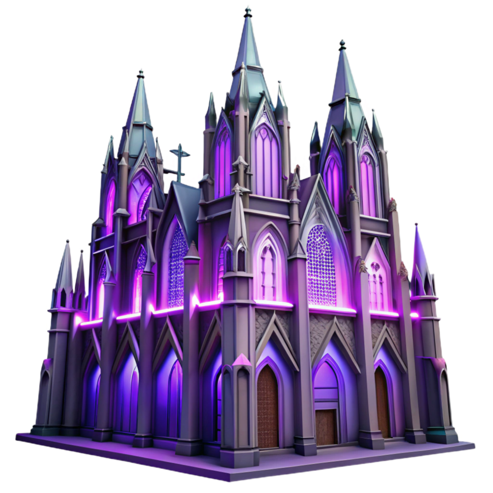 stunning abstract A Towering Gothic Cathedral Made of 4K png
