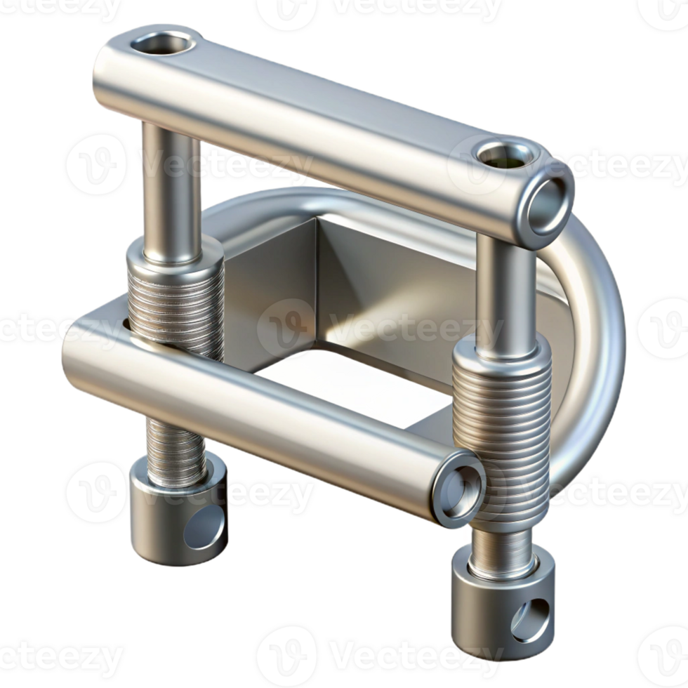 immaculate abstract Scaffolding clamp, galvanized metal with Transparent Background original png