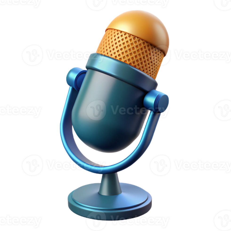 ethereal breathtaking Microphone recording audio with Transparent Background high resolution png