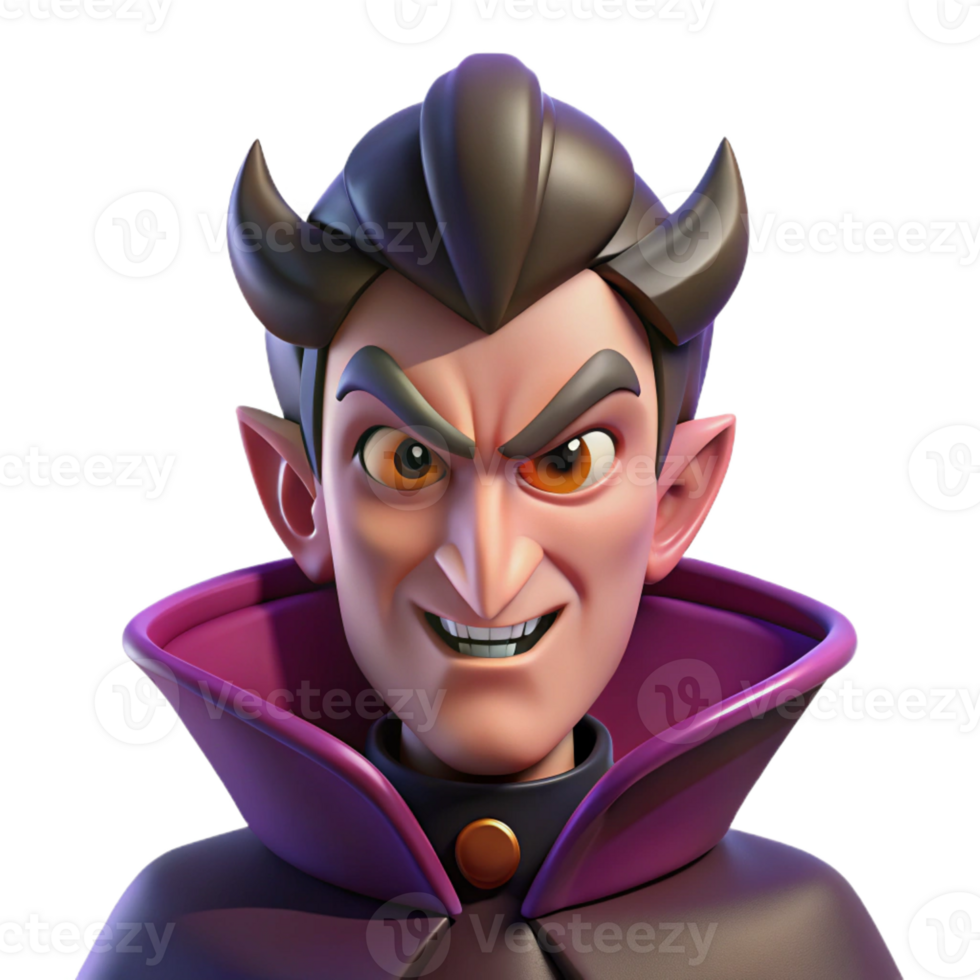 melancholic sumptuous Evil villain, menacing expression, with Transparent Background precision png
