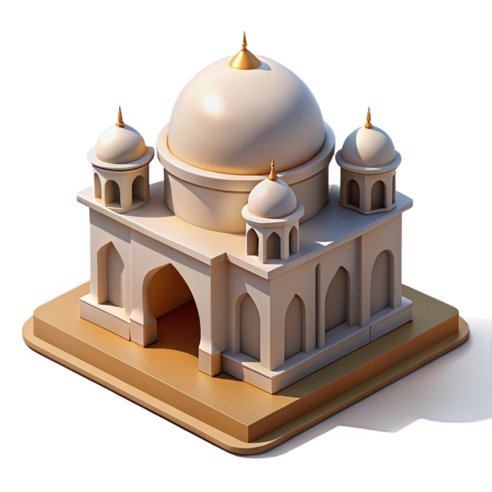 impressive contemporary A Solitary Desert Mosque with a Gleaming exclusive png
