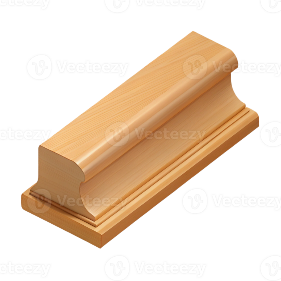 hypnotic peaceful abstract Baseboard molding, simple wood trim with Transparent Background flawless png