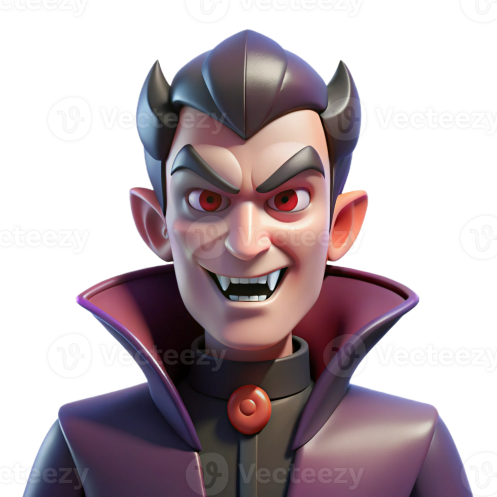 majestic contemporary Evil villain, menacing expression, with Transparent Background professional png