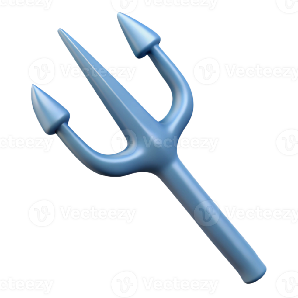 striking organic Trident of Poseidon, symbol of the sea with Transparent Background refined png