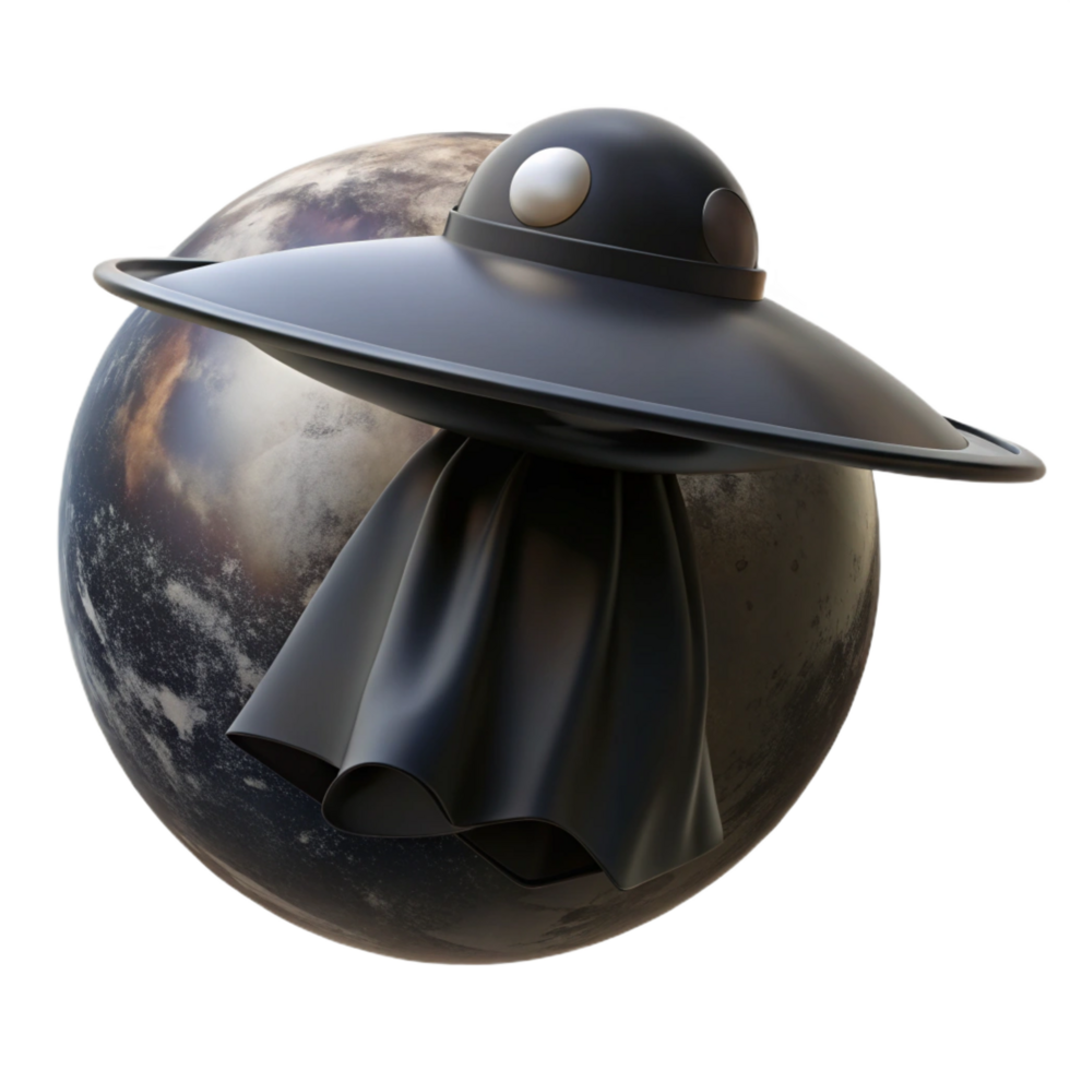 wonderful vintage A Sleek Black Spaceship Cloaked in 4K png