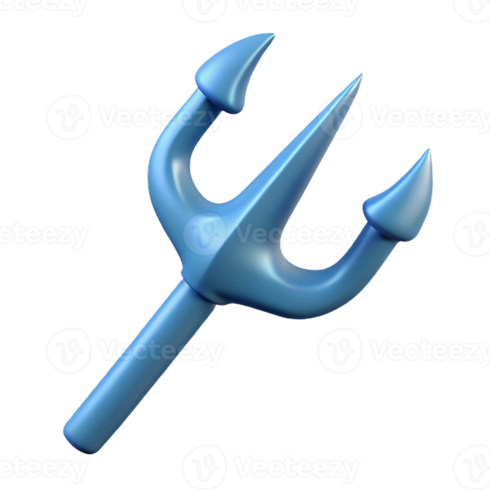 serene iconic Trident of Poseidon, symbol of the sea with Transparent Background png