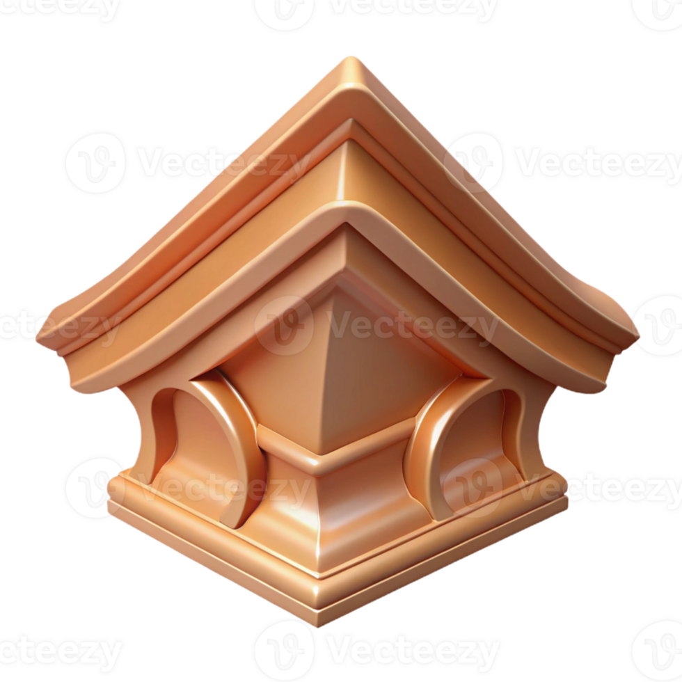 dramatic standout Architrave molding, decorative wood trim with Transparent Background png