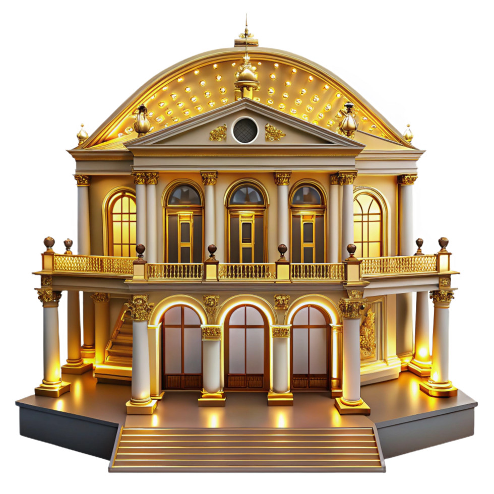 stunning abstract A Grand Opera House with a Gilded Facade high resolution png