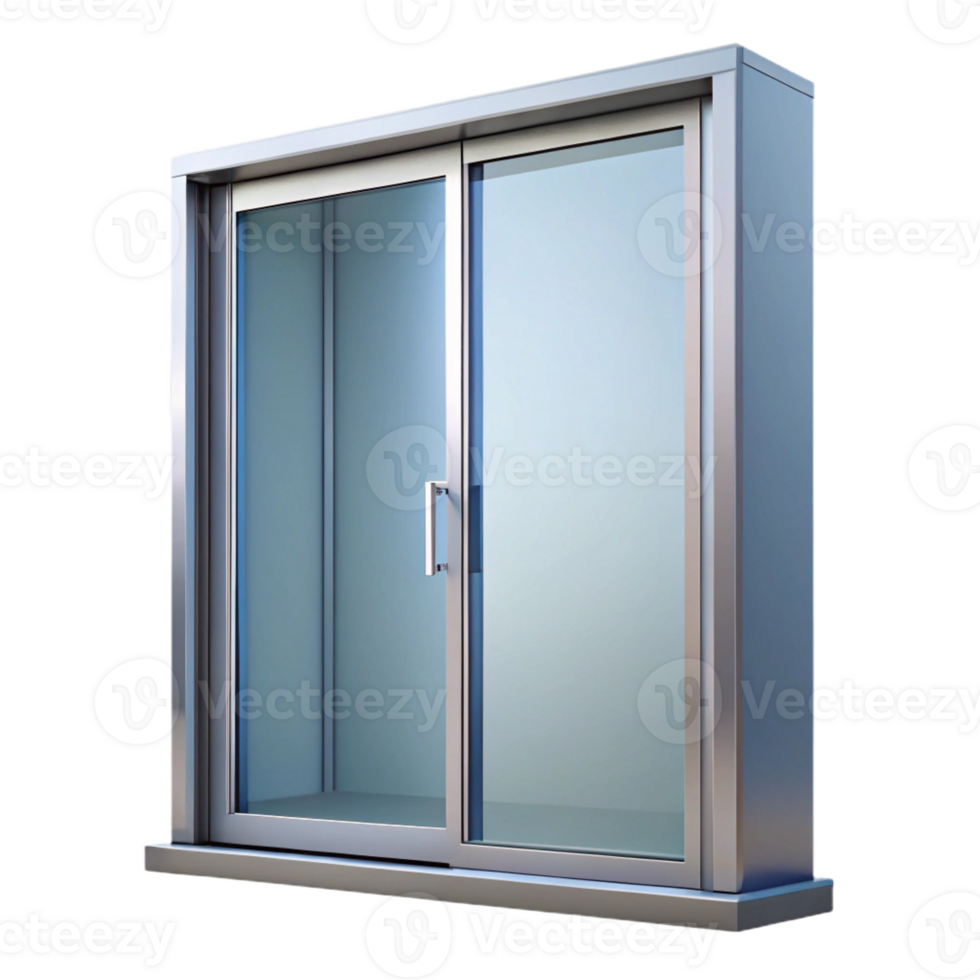 harmonious breathtaking Sliding glass door, aluminum frame with Transparent Background professional png