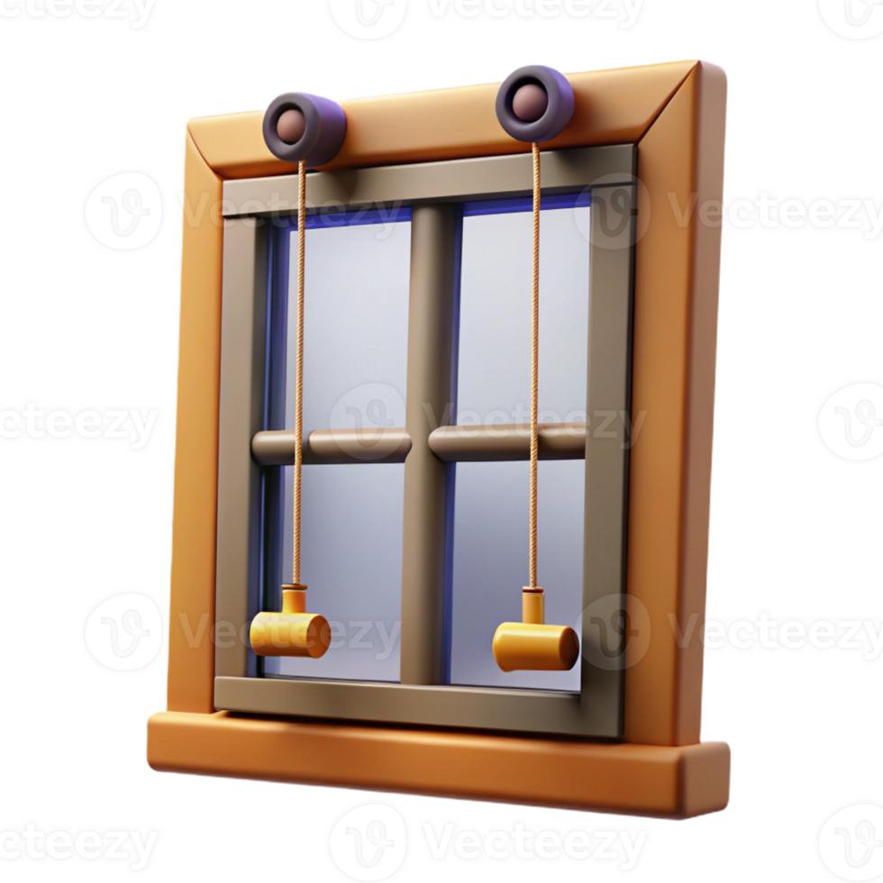 impressive signature Double-hung window, sash cords and weights with Transparent Background png