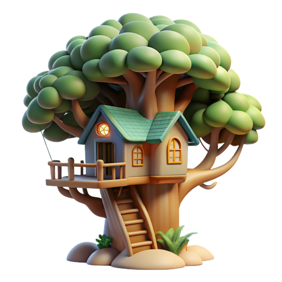 magnificent vintage A Treehouse Built Into the Branches of a original png