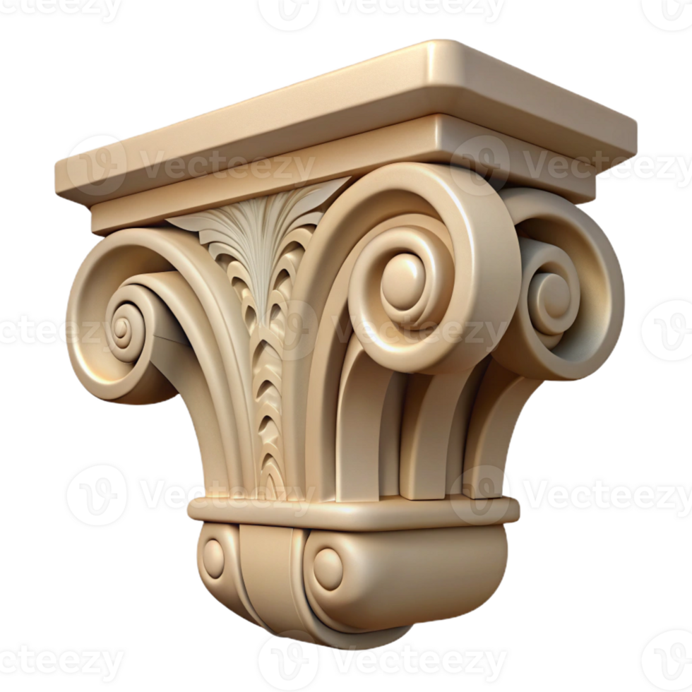 enchanting memorable Corbel, carved stone bracket with Transparent Background png