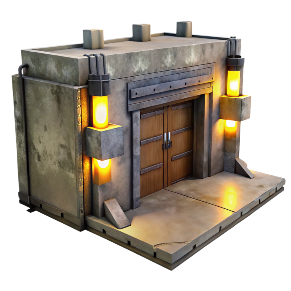 magnificent artistic An Underground Bunker with Thick Concrete premium png