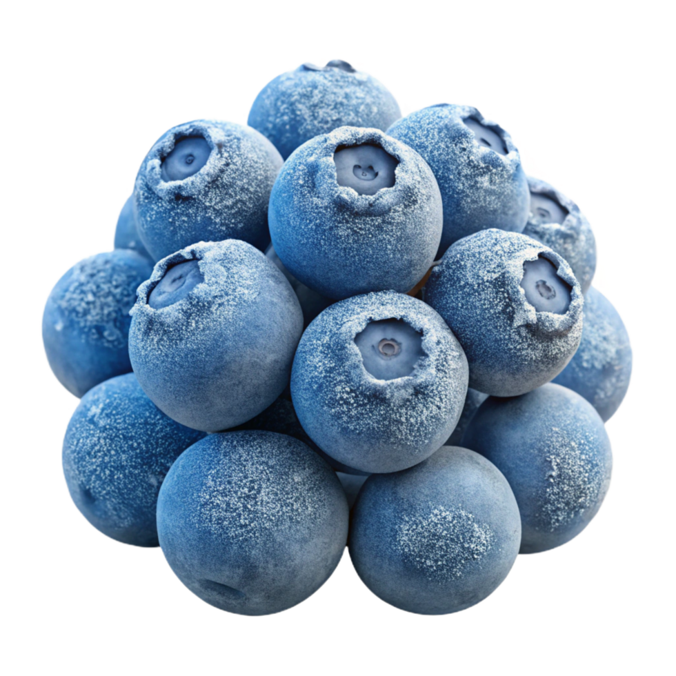 impressive modern A Cluster of Ripe Blueberries Covered in detailed png