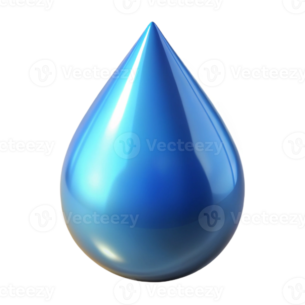 unforgettable organic Hyper-specific, professional render of a single, water droplet, reflecting light, isolated cutout with Transparent Background studio quality png