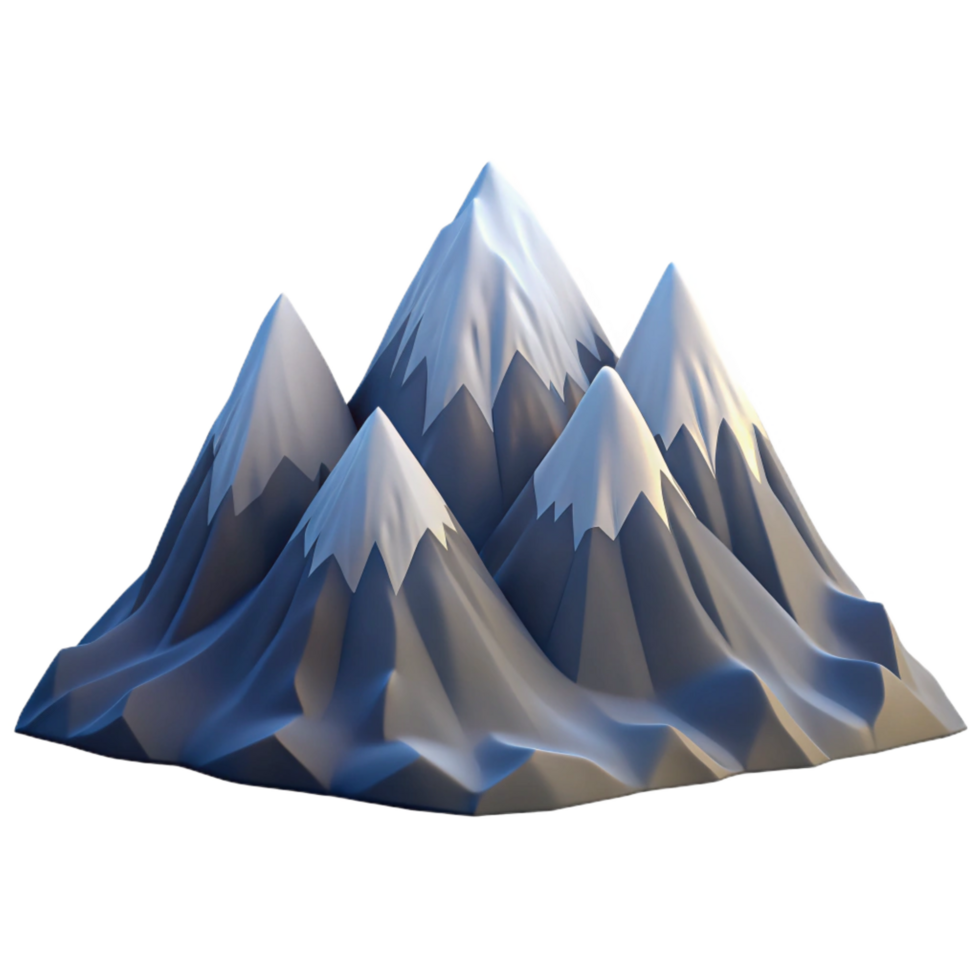 impressive contemporary A Majestic Mountain Range Snow Capped detailed png