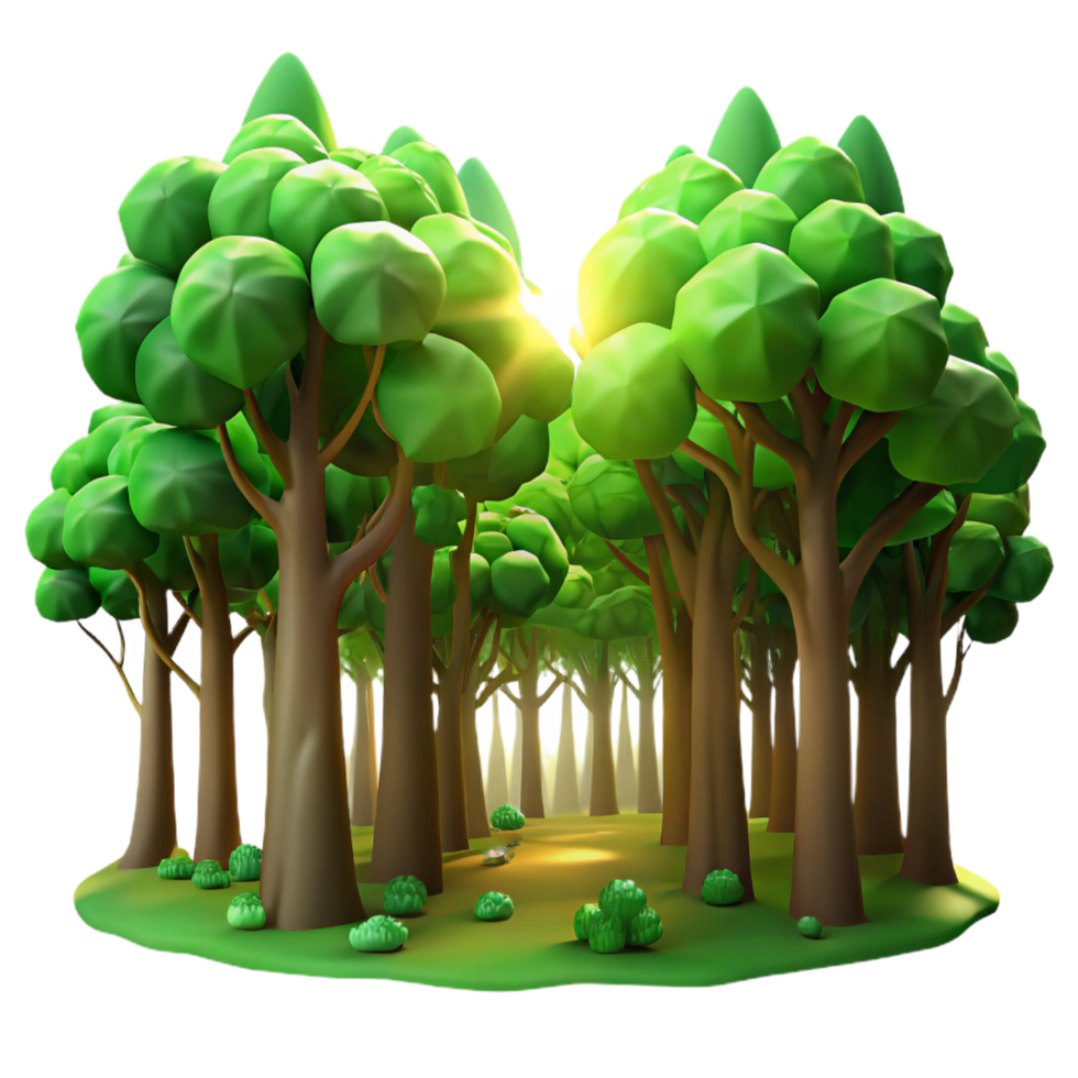 wonderful traditional A Lush Green Forest Sunlight Filtering original png