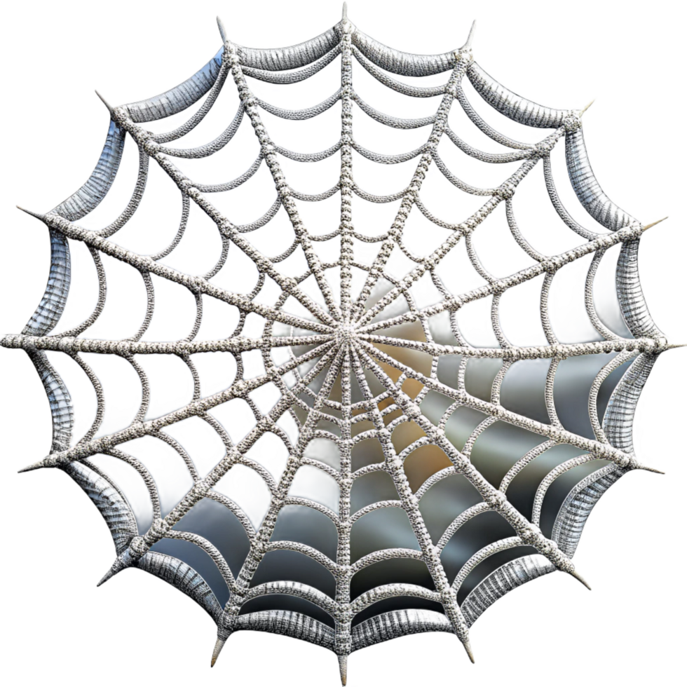 vibrant modern A Close Up of a Spider Web Covered in professional png