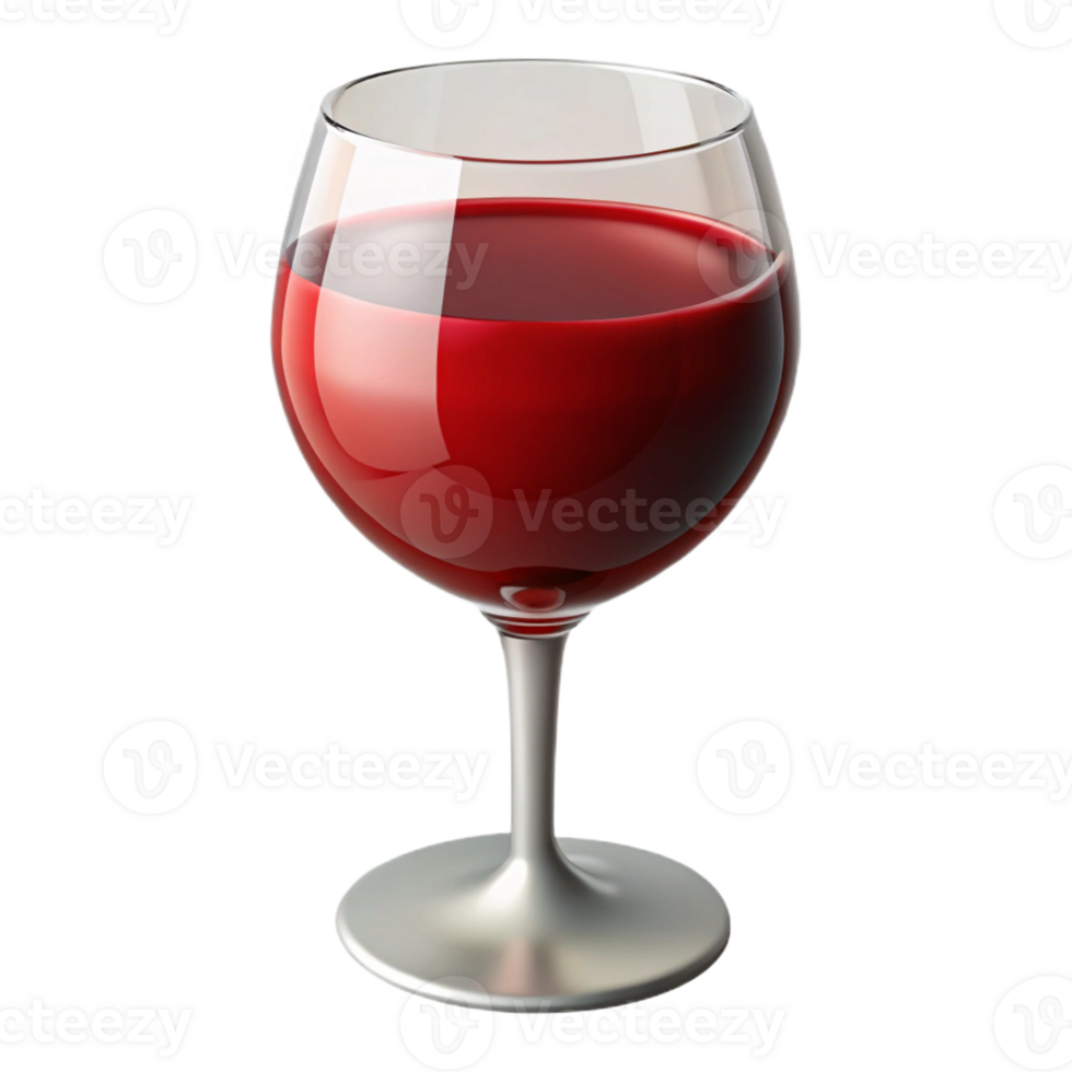 harmonious alluring A single, glass of red wine with Transparent Background authentic png