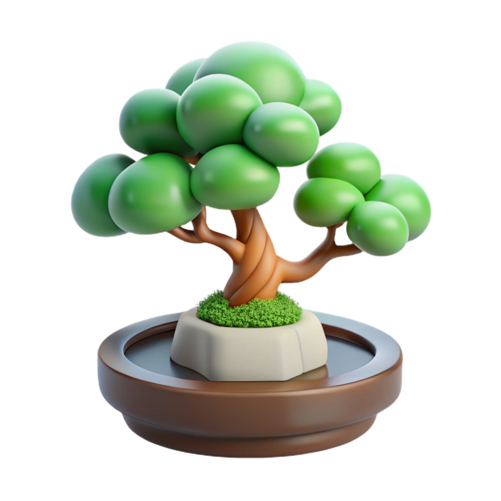 elegant rustic A Bonsai Tree Meticulously Shaped Zen 4K png