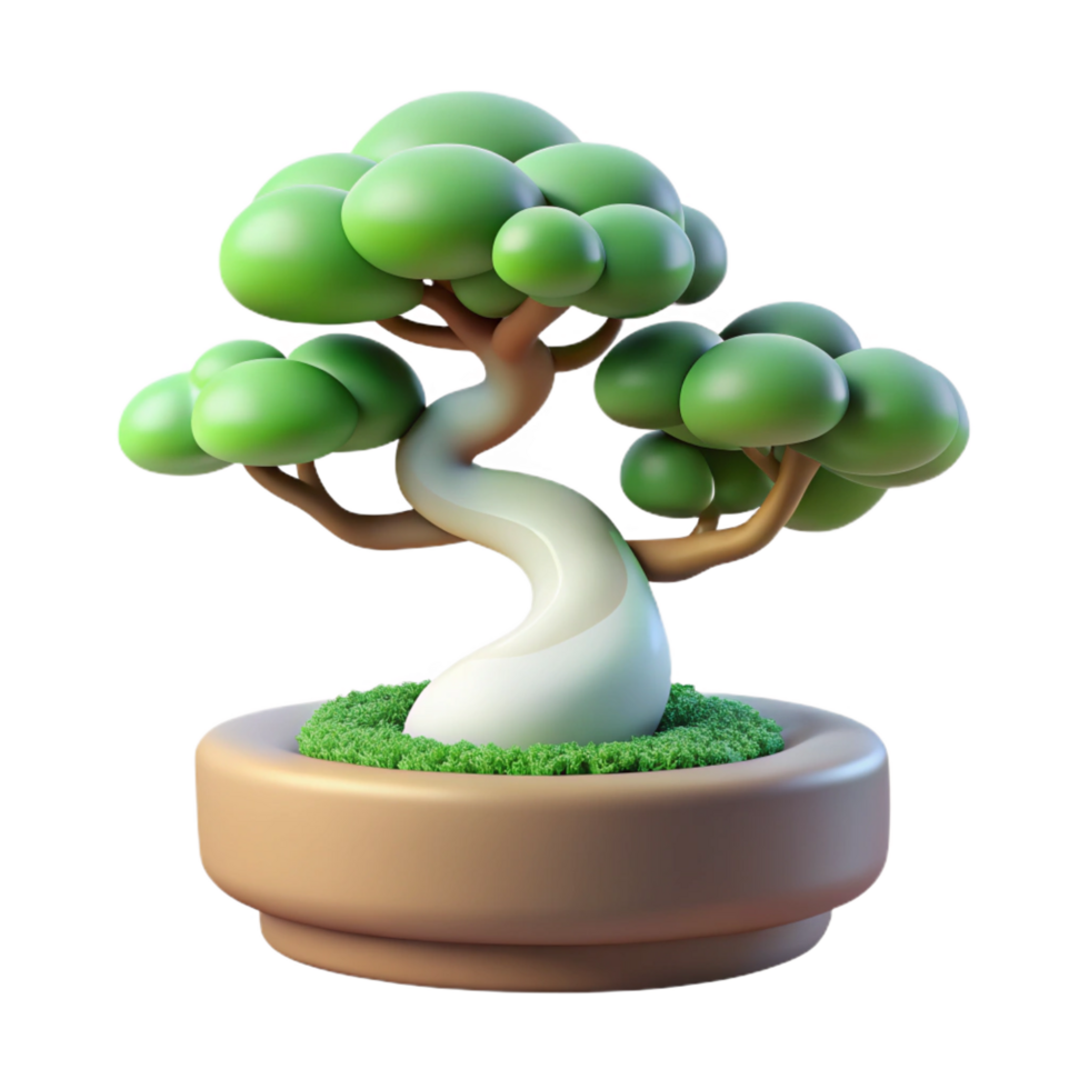 dramatic traditional A Bonsai Tree Meticulously Shaped Zen high quality png