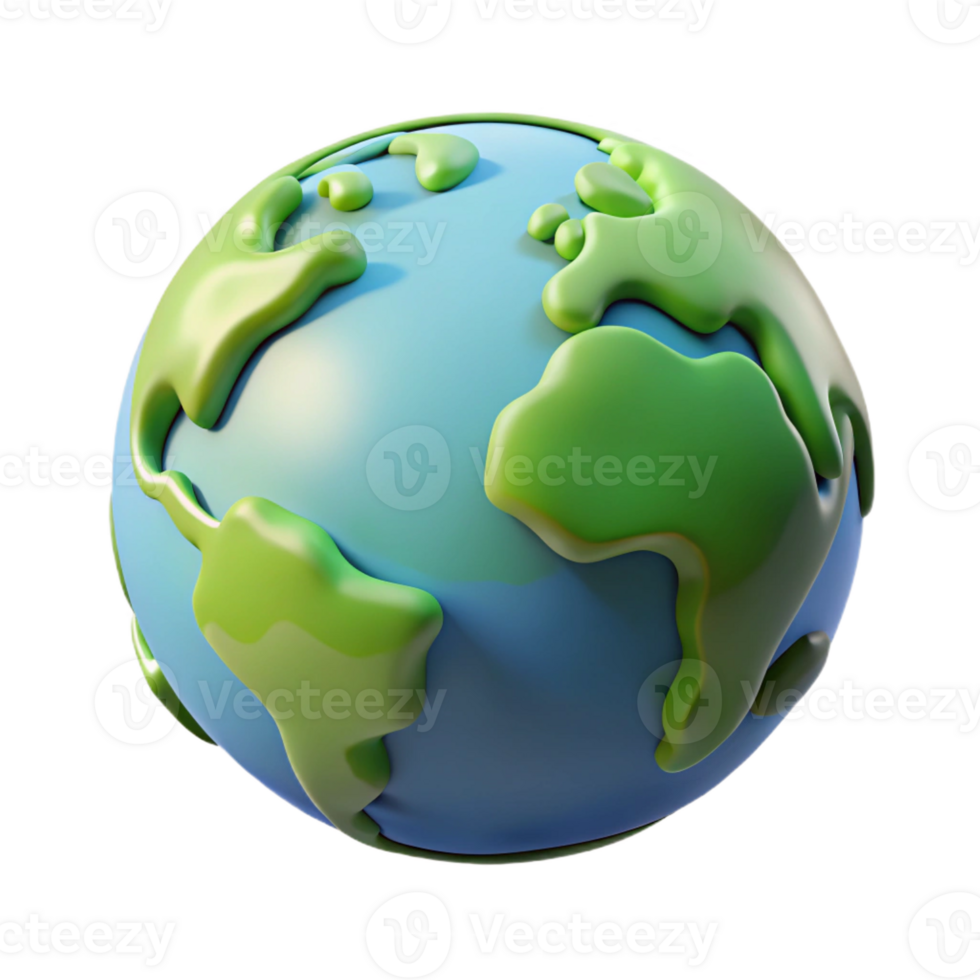 serene retro A stylized world map with Transparent Background elite png