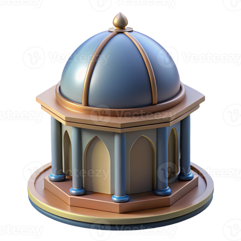 impressive distinguished Cupola, small domed roof structure with Transparent Background png