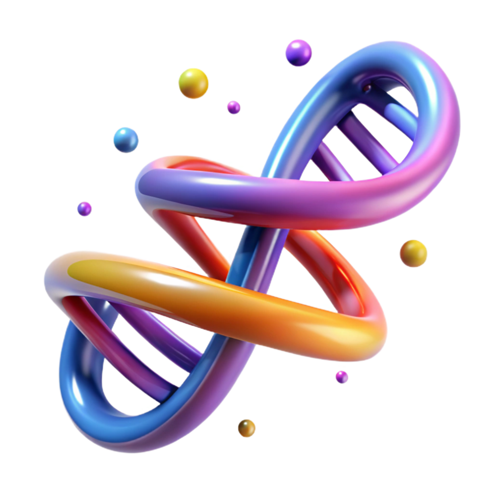 elegant classic A Dna Strand Spiraling Through Space premium png