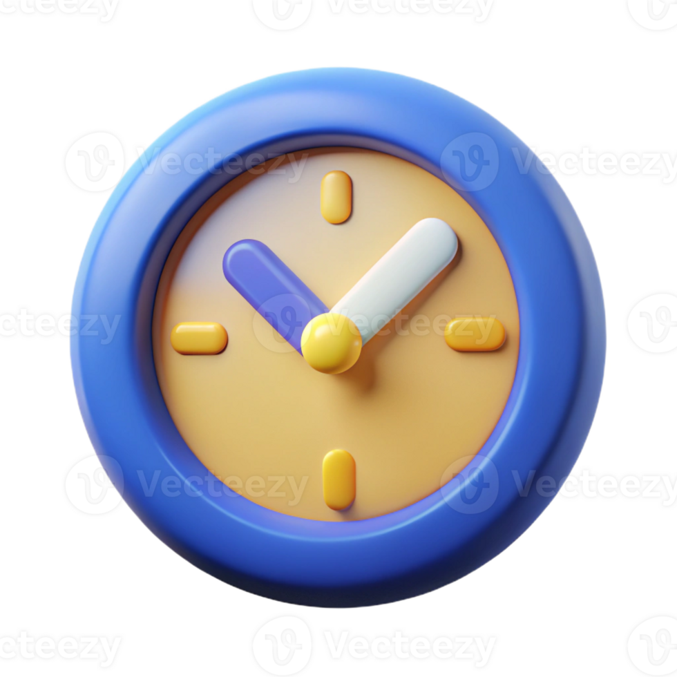 mesmerizing iconic A stylized clock icon with Transparent Background png