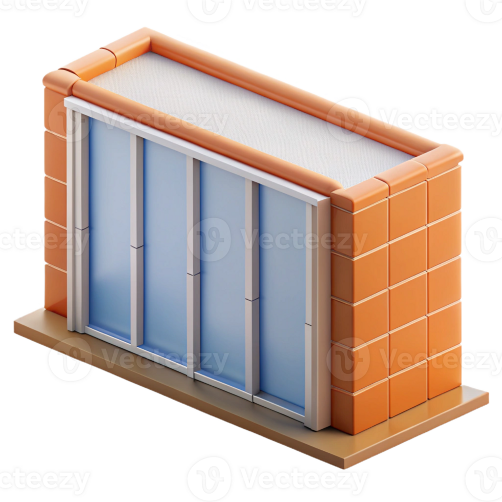 playful pristine Prefabricated wall panel, insulated building component with Transparent Background original png