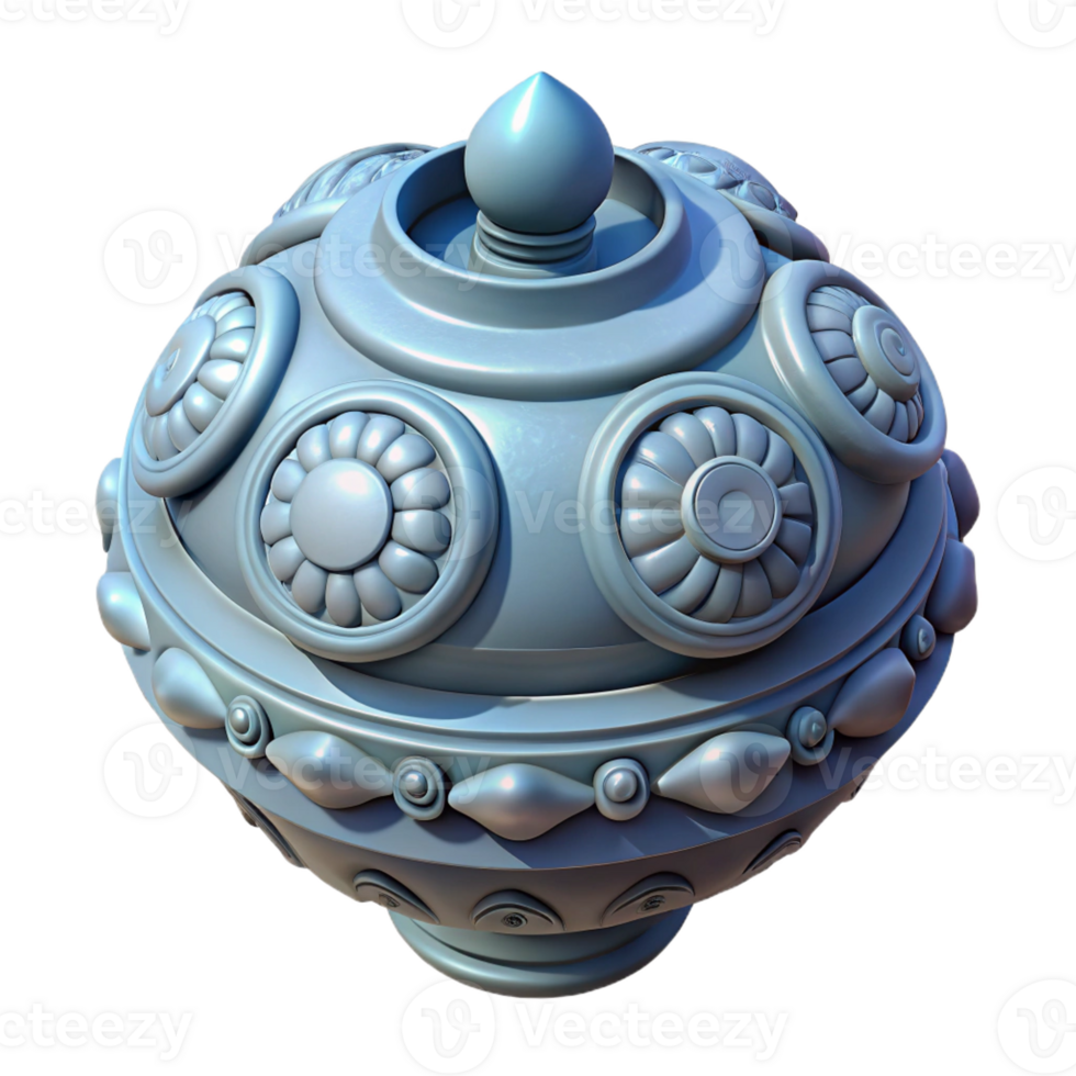 elegant distinguished Ancient artifact, intricate details, with Transparent Background png