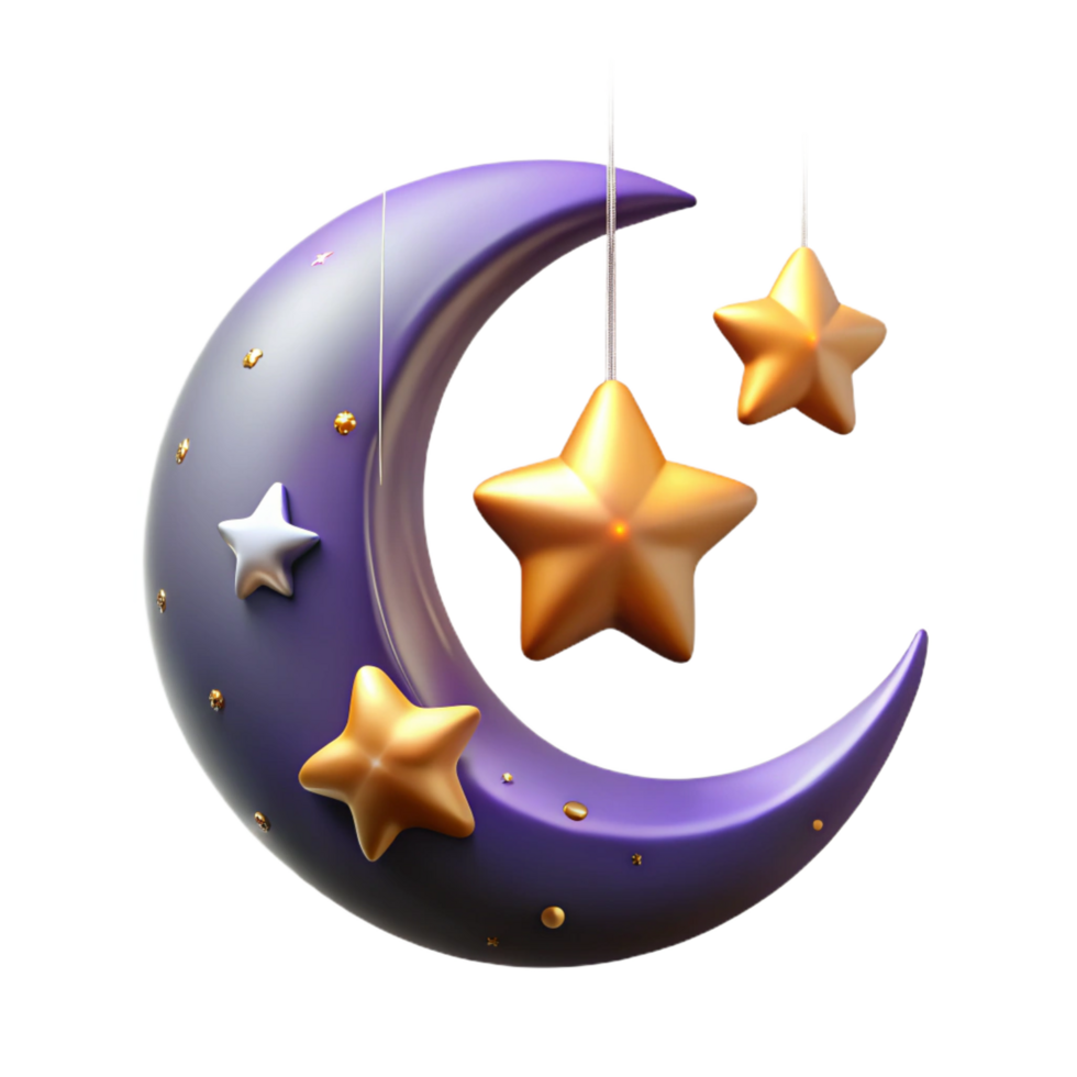 impressive creative A Crescent Moon Hanging in the Night Sky premium png
