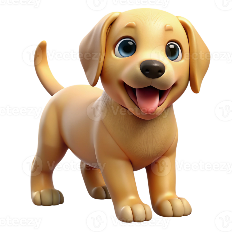 beautiful romantic urban Playful Golden Retriever puppy, head tilt, with Transparent Background 4K png