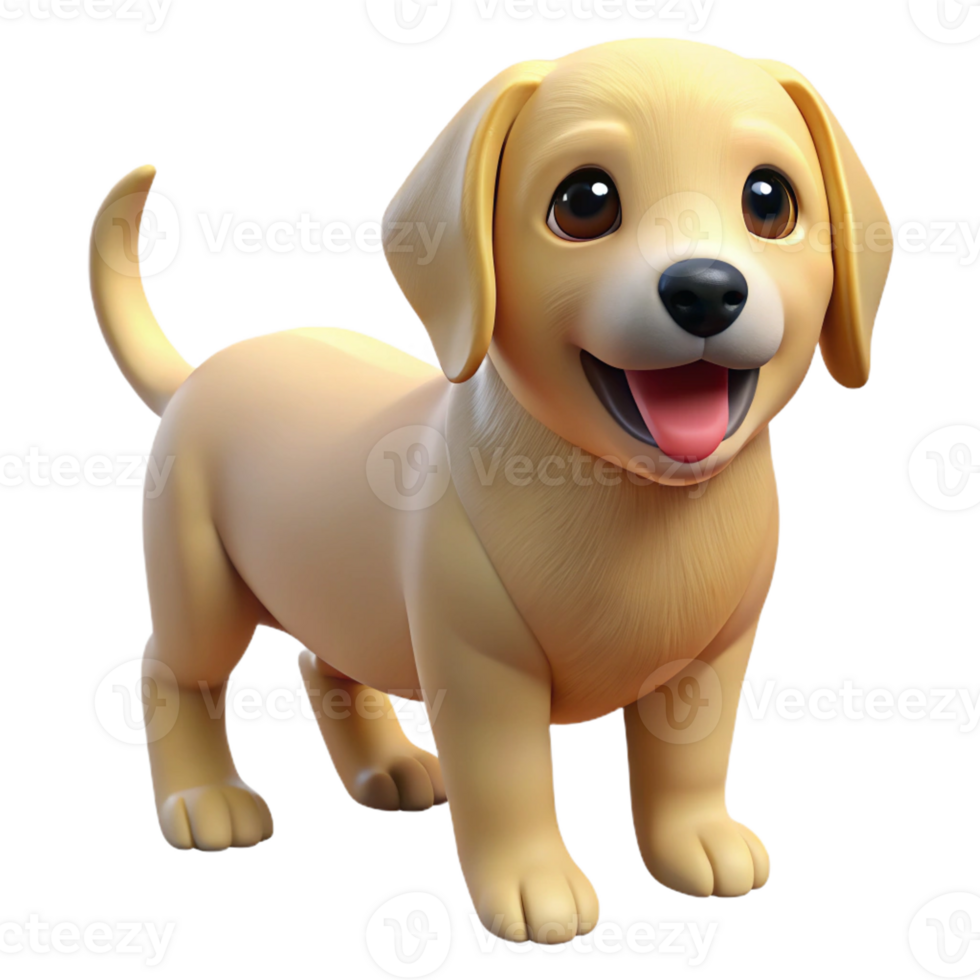 picturesque unforgettable Playful Golden Retriever puppy, head tilt, with Transparent Background png