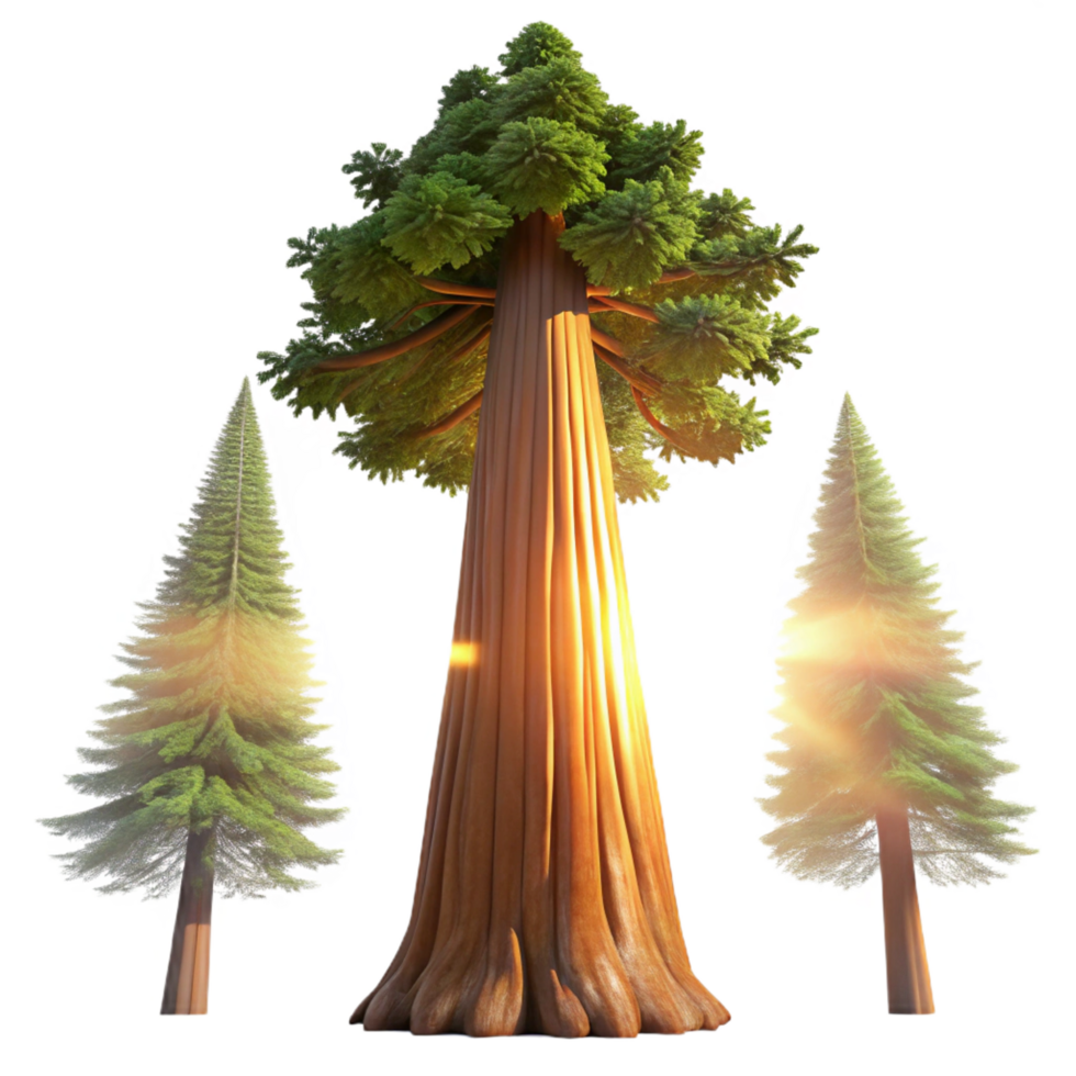 dramatic classic A Giant Sequoia Tree Towering over a high quality png