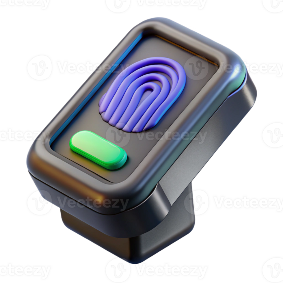 ethereal majestic Hyper-specific, ultra-detailed isolated cutout of a futuristic, handheld scanner with biometric sensor with Transparent Background elite png