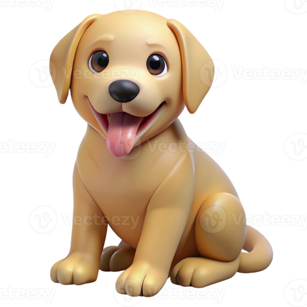 mesmerizing coveted Playful golden retriever puppy, sitting, tongue out with Transparent Background png