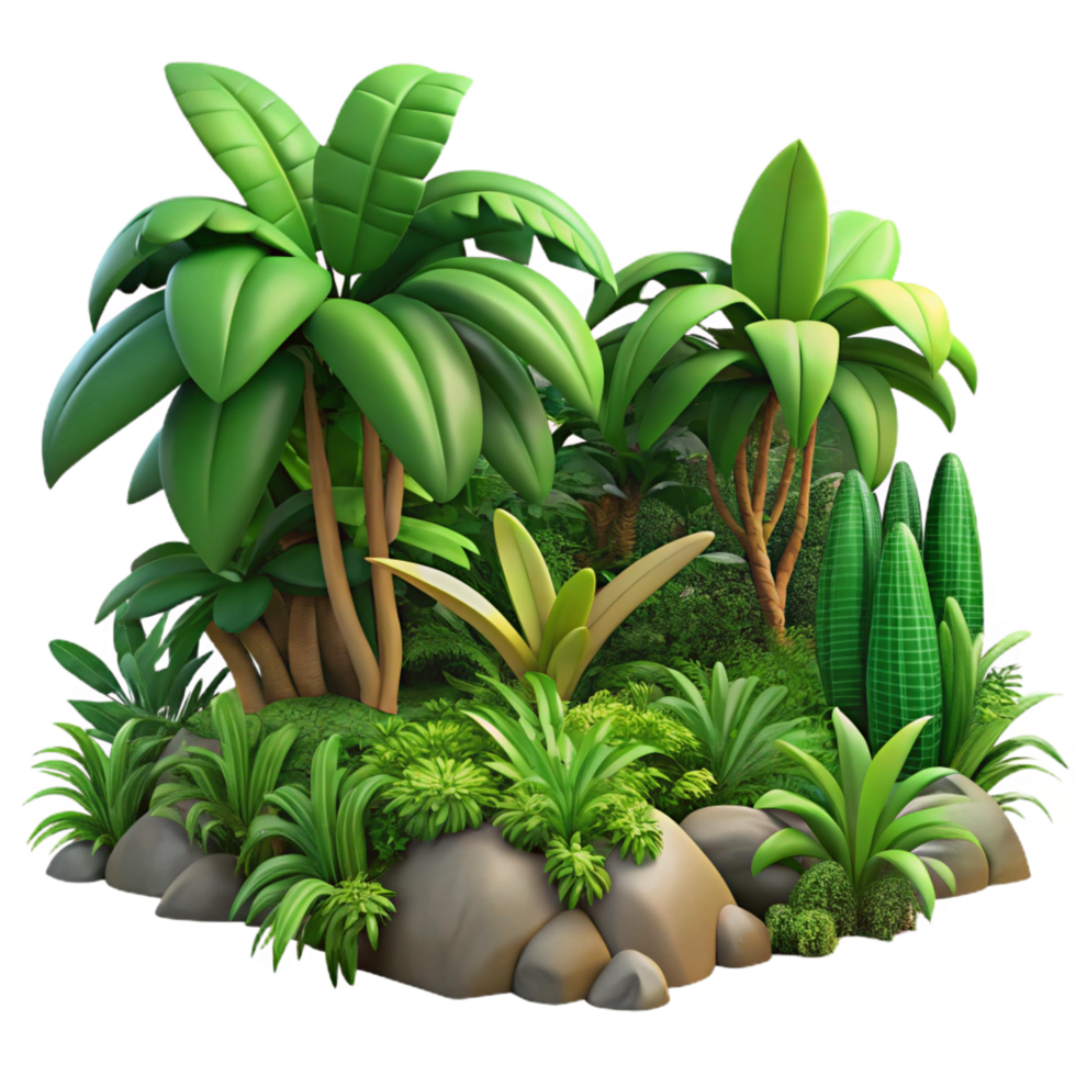 extraordinary modern A Lush Tropical Rainforest with Vibrant 4K png