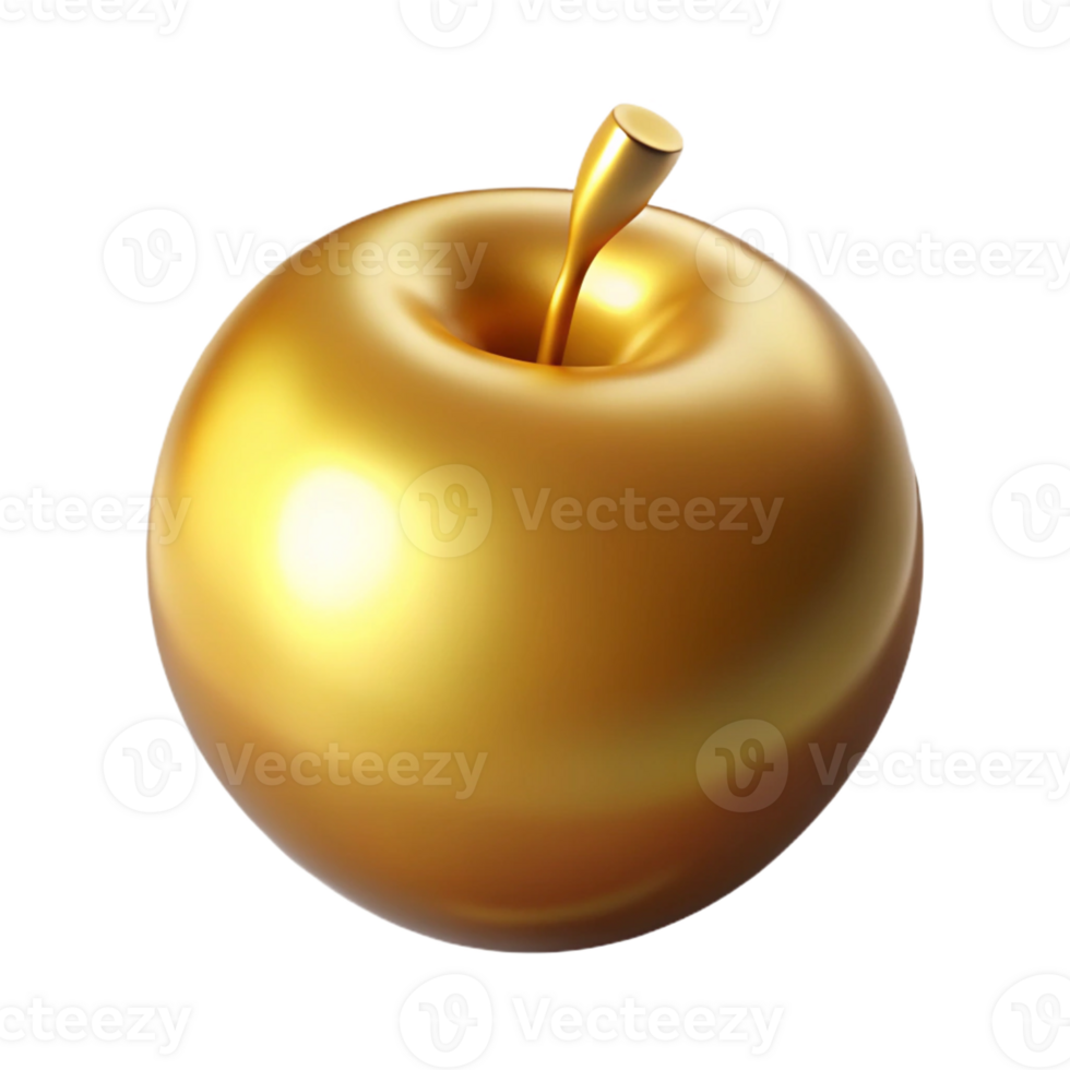dazzling signature Golden Apple of Discord, symbol of strife with Transparent Background png