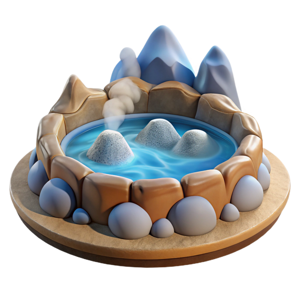 impressive abstract A Bubbling Hot Spring Steam Rising high resolution png