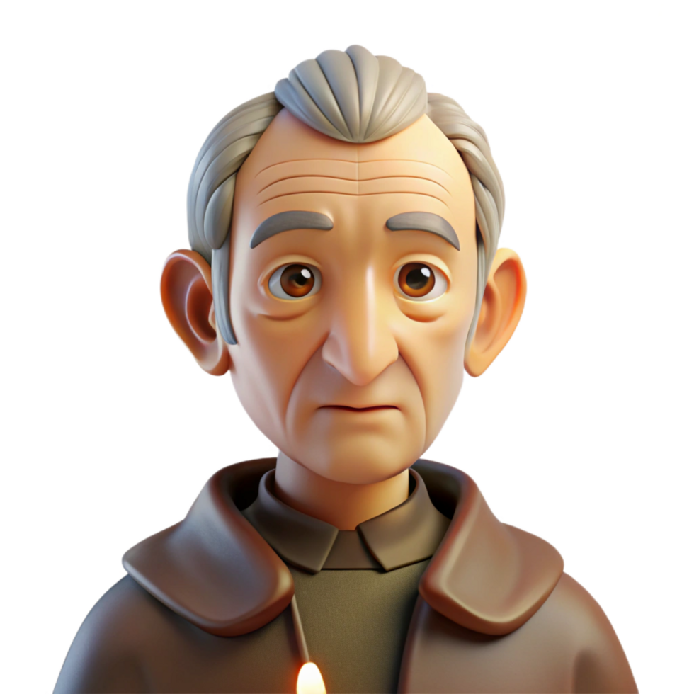 vibrant artistic Portrait of an Elderly Man with Deep high resolution png